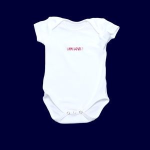 I AM LOVE! - Say hi to the Affirm A Day short sleeved infant bodysuit!